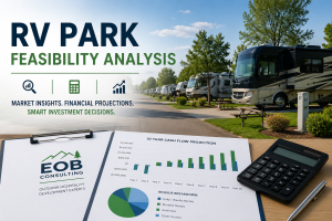 RV Park Feasibility Analysis for RV resort development with market insights, financial projections, and investment planning.